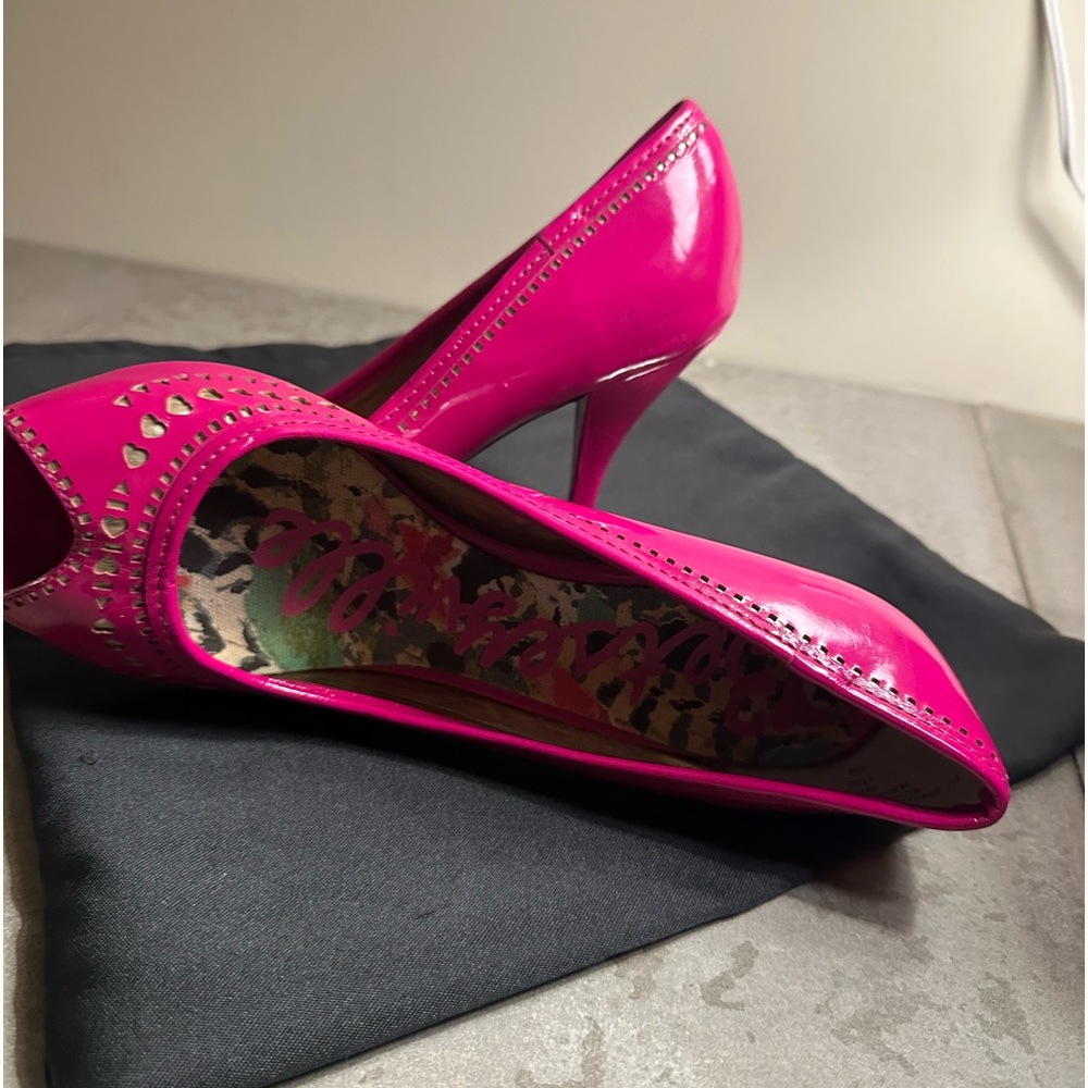 Pink Sam Edelman peep toe heels - Barbie core!